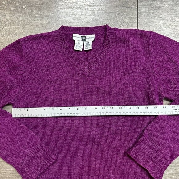 Smart Set wool sweater size M casual knit pullover v-neck vintage - Picture 5 of 6